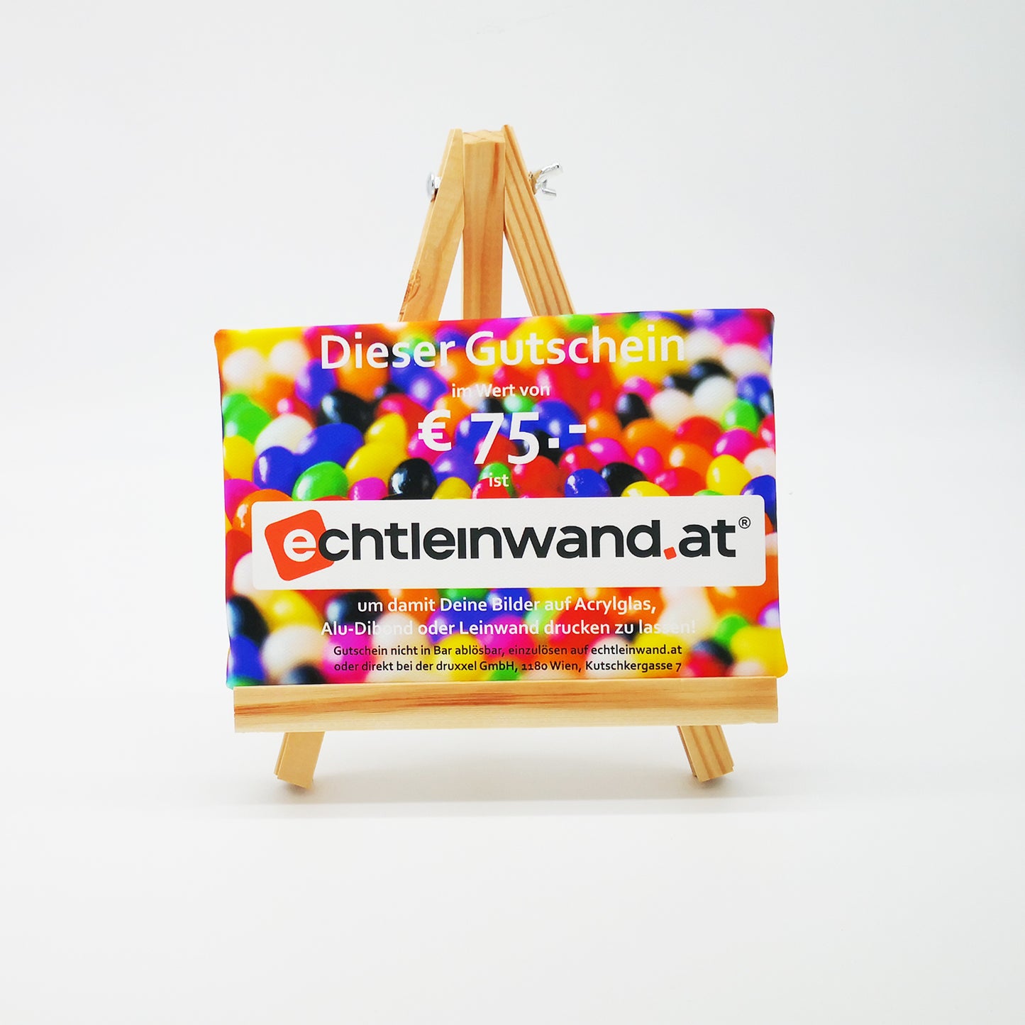 Geschenk-Gutschein Leinwand + Staffelei